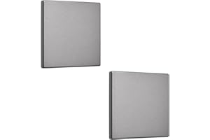 UFURMATE Blank Cover Wall Plate, 2PCS 3.39" x 3.39" Plastic Screwless Blank Wall Plate One Gang Blank Device Outlet Cover Electrical Covers for Unused Outlets or Switches (Grey)