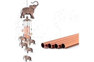 ‎JIAUFU JIAUFU Elefant windspiele für draußen hängend,Geschenke für Väter, Mütter, Familie, Freunde, Kollegen,Rasengarten -Dekoration,Windspiel für Garten deko draußen, Hof, Terrasse und Heimdekoration