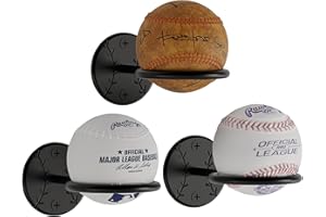 Wallniture Sporta Baseball Display Memorabilia Holder Heavy-Duty Wall Mount Rack for Collectibles Steel