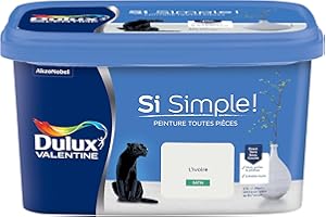 Dulux Valentine Peinture Si Simple Peinture Intérieure Toutes Pièces - Peinture Mur et Plafond, Porte et Plinthe - Couleur : L'Ivoire Satin - 2,5 L - 5328085