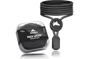 ALPHAPACE PACE LOCKS Button Lock Lacci delle Scarpe Elastici Autobloccanti 120cm, Lacci delle Scarpe Senza Nodi, Chiusura Facile, Chiusura Rapida per Scarpe da Sport, Bambini e Anziani