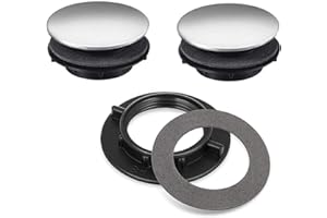 NOTHERS Kitchen Faucet Hole Cover, 2PCS Kitchen Sink Tap Hole Cover Stainless Steel for Bathroom (1.2 to 1.6 inch in Diameter)