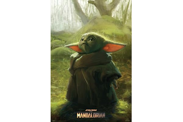 Grupo Erik - Poster Star Wars The Mandalorian Grogu - Deco Maison, Decoration Murale, Affiche Décorative