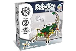 Science4you - Robotyka Scorpiobot, 161 elementów robotycznych – robot do samodzielnego budowania z tym zestawem elektronicznym, gra edukacyjna UNT, zabawka konstrukcyjna dla dzieci od 8 lat