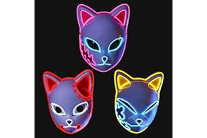 Hirsrian Demon Slayer Maske, Halloween Maske Für Kostüm Maske Maskerade Maske Anime Karneval Cosplay Ostern Weihnachten Party Kinderdekoration