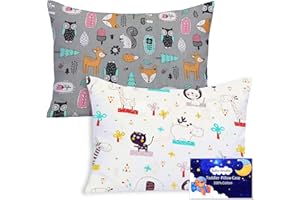 BABY AMABC Kinder Kissenbezug 40 x 60 cm - Bio Baumwolle Kopfkissenbezug - Baby Kleinkind Kissen Kissenbezüge für Kinderwagen - babykissen bezug mit Umschlagverschluss süßes Muster