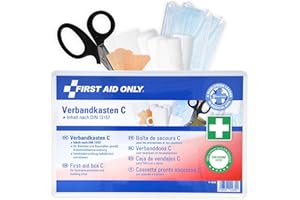 First Aid Only Trousse de premiers secours C DIN 13157 | Trousse de premiers secours pour entreprises, véhicules et ménages, conformément à la norme DIN 13157:2021 | P-10018