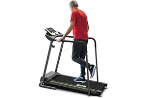 Redliro Walking Treadmill with Long Handrail for Balance, Recovery Fitness Exercise Machine Foldable for home use with Holder for Phone & Cup,LCD Display, 300 lbs capacity