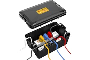 IXYDOR Skrzynka Elektryczna na Zewnątrz IP54 Wodoodporna 32x22x13cm, Ekstra Duża Obudowa na Kable, Wodoszczelna Puszka Rozdzielcza Ogrodowa, Ochrona Gniazd przed Deszczem i Śniegiem, Puszka rozdzielcza