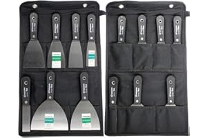 AOBLOK 7Pcs Filling Knife Set Flexible, Wallpaper Scraper Stainless Steel Putty Knife Filler Knifves, Wall Filler Paint Scraper Tool, Plastering Decorating Tools Birthday Fathers Day Gifts for Men Dad