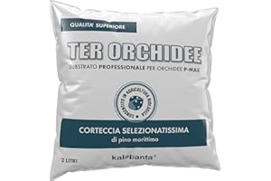 Kalapanta - Terriccio Universale per Orchidee Bark Biologico Professionale Pronto all'Uso con Corteccia di Pino Marittimo e Torba Bionda, Ideale come concime biologico naturale per Orchidee