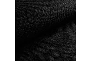 HEKO PANELS Tissus au Metre Ameublement Tissus au Metre pour Couture - 100% Polyester Facile à Nettoyer - Tissus Ameublement pour Fauteuil Sofa et Chaise - Noir