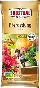 Substral Naturen Bio Pferdedung, nat&uuml;rlicher Bodenverbesserer und D&uuml;nger, 3 Monate Langzeitwirkung, 20 kg, bis zu 200 m&sup2;