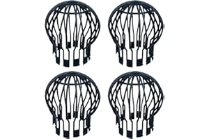 BESTO Gutter Guard Drain Guard Downpipe Leaf Guard Drain Pipe Cover Plastic Drain Protector to Stop Leaves and Better Water Drainage (Set of 4)