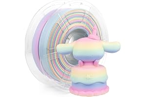 iSANMATE Opaco Rainbow High Speed PLA+ Filamento, 1,75+/-0,02mm 3D Printer Matte PLA+ Filamento 1,75 mm, Macaron PLA Plus, 1 kg/2,2 lb, Supporta Velocità di Stampa 30-600 mm/s