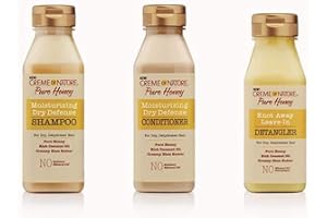 GENERIC - CREME OF NATURE Creme of Nature - Lot de 3 soins capillaires Pure Honey - shampoing et après-shampoing Moisturizing Dry Defence/démêlant sans rinçage Knot Away