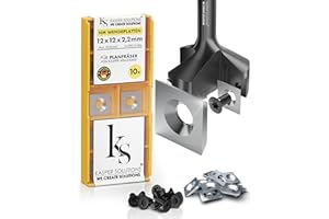 Kasper Solutions Plaquettes de fraise 12 x 12 x 2,2mm - Plaquettes HM/lames réversibles HM pour les fraises à surfacer - Extrêmement résistant à l'usure pour un fraisage doux et silencieux