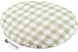 Medi Partners Almohada térmica para bebés 180g Redonda 15 cm Ecológica Natural 100% Algodón Cojin Masaje con calor + frío (Cuadros)