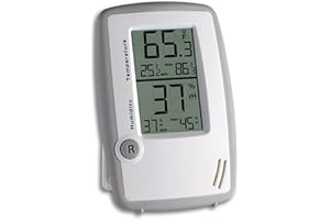 TFA Dostmann TFA 30.5015 Termoigrometro elettronico, Grigio, 133 x 90 x 16 mm