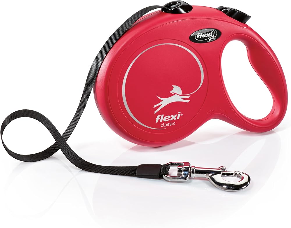 Flexi New Classic L Beden Kırmızı 5MT Şerit Tasma