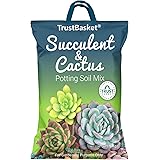 TrustBasket Succulent and Cactus Potting Soil Mix - 5 Kg | Well-Drained and Porous Soil Mix | Holds Optimum Moisture | Improv