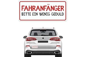 Donvuka Fahranfänger Magnetschild (23x10cm), Anfänger Schild Auto, Lustiges Fahranfänger Auto, Fahranfänger Aufkleber, Magnet Schild Beginner für Fahrschule