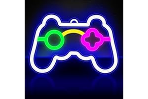 SPINNE LUCAS Lampe néon LED pour gamer, signal néon, panneau néon, décoration LED, décoration de jeu, décoration de jeu, décoration de salle de jeux, lumière néon, LED de jeu, signal LED (USB et