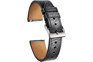 torbollo Leather Watch Band for Men Women, Soft Top Grain Quick Release Watch Strap 18 20 22mm Replacement Vintage Watch Wrap