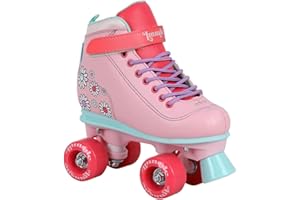 LMNADE Vibe Semi-Soft Vegan-Friendly Kids Recreational Roller Skates - Ideal Beginner Roller Boots for Girls. Suitable for Both Indoor and Outdoor Use
