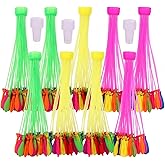 Ayunix Holi Magic Water Balloons for Kids Vibrant Colors Quick Fill Easy Tie with 1 Universal Tap Adapter Water Balloon Fight