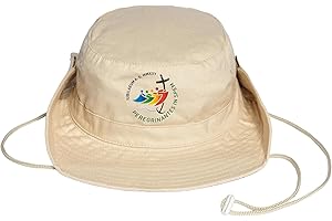PILGRIM'S BACKPACK Cappello del Pellegrino Modello Safari con Logo del Giubileo e Cordoncino Regolabile, Prodotto Ufficiale Giubileo 2025