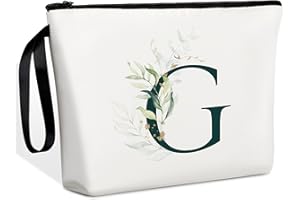 Photect Personalised Makeup Bag Gifts A-Z Makeup Bag Gifts Initial Bag Cosmetic Bags Bride Birthday Gift Bag Wedding Gifts for Women Mom Sister Friends(G)
