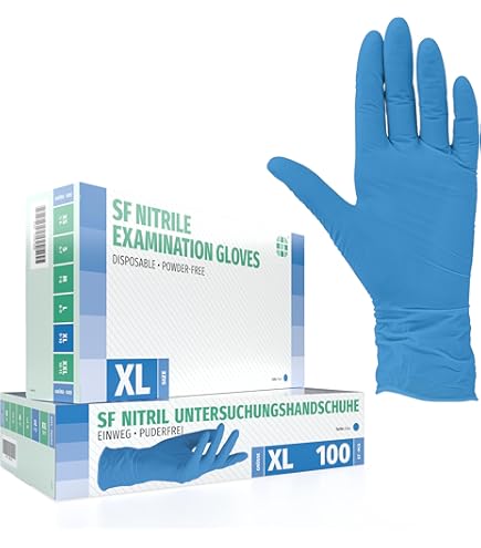 HYGISUN Lot De 100 Gants Jetables En Nitrile Sans Poudre, Gants D