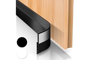 Viosmut Paraspifferi Sottoporta Blindata, Paraspifferi Porta Blindata Autoadesiva, Previene Spifferi e Infiltrazioni di Polvere, Insetti e Rumori, Guarnizione Sottoporta - 100x5cm, Negro