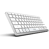 Inca IBK-565ST Bluetooth 5.0 Rechargeable Smart Silver Keyboard, 150 Hours Usage Time with Phone, Tablet, PC, TV, BT Device