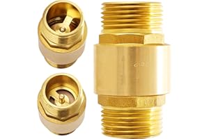 SILKWISH Clapet anti-retour en laiton de 2,54 cm AG vers AG, clapet anti-retour 1", clapet anti-retour pour conduite d'eau, chauffe-eau, étanche, inoxydable