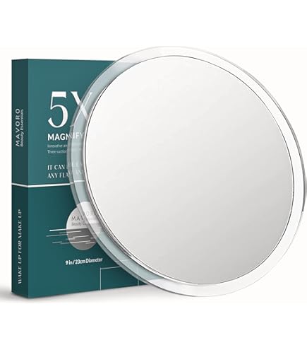 Specchio Ingranditore 5X GEDY 20cm - Con Ventosa, ABS Cromato, Per Bagno, Trucco, 2 Anni Garanzia - Foto 3