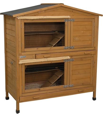 Ferplast Grand Lodge 120 Plus: Zweistöckiger Außenstall Für Kaninchen & Meerschweinchen - 115,5x73x117 Cm