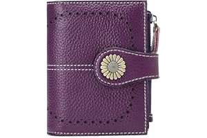 SENDEFN Monederos para Mujer, Cuero auténtico pequeño y Compacto Cartera para Mujer con protección RFID