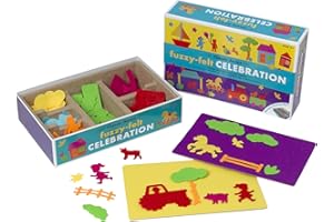 FUZZY FELT PETERKIN | Fuzzy-Felt Classic Series - 70th Celebrations Drawer Set | Put them on, take them off, they cling like magic to the fuzzy board! | Arts and Craft | Ages 3+