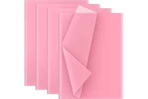 Creavvee 30 Feuilles Soie Papier d'emballage et de Coupe décoratif, Rose Clair, 50 x 70 cm