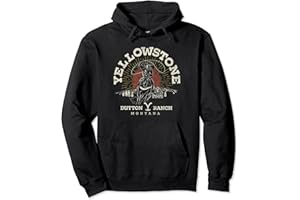 Y YELLOWSTONE Yellowstone Dutton Ranch Montana Logo Pullover Hoodie