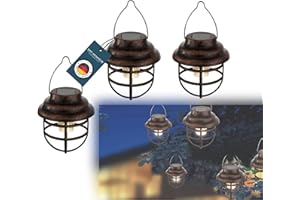 BMF-VERSAND Juego de 3 lámparas solares para jardín exterior, lámparas solares para decoración de jardín, farolillo para colgar, farolillo solar pequeño, 3 unidades, lámpara solar para balcón, resistente a la