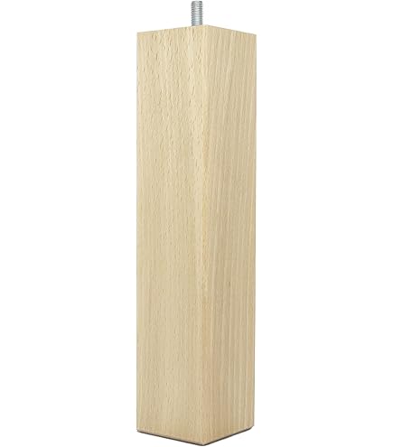Margot Royal Louis XV Set 4 poten voor lattenbodem, hout, naturel gelakt, 5,5 x 5,5 x 18 cm
