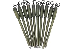 BOPFIMER 10Pcs Fishing Connector Swivels PVA Tube Bags Stems Solid Bag Stems Lead Insert End Terminal Tackle Mash