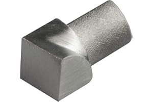 FUCHS DESIGN Fuchs PREMIUM coin intérieur 9 mm quart de rond pour acier inox V2A dans brossé pour profilé pour carrelage