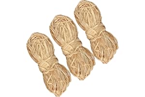 SYMPHONYW Natural Raffia, 3 Pack 150g Raffia Paper Ribbon Twine for Gift Wrapping Florist Bouquets Decoration