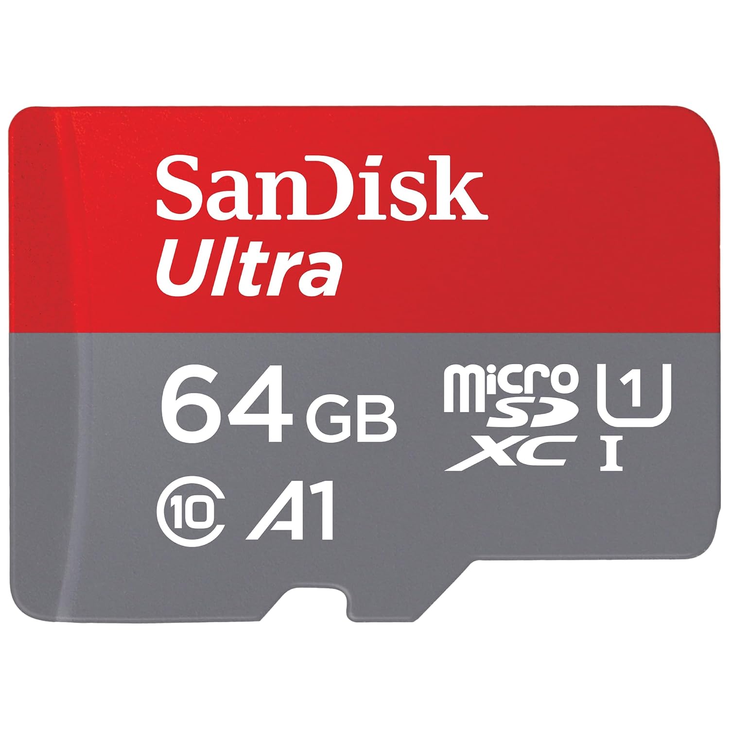 SanDisk Ultra Android microSDXC UHS-I Speicherkarte 64 GB + Adapter (Für Smartphones und Tablets, A1, Class 10, U1, Full HD-Videos, bis zu 140 MB/s Lesegeschwindigkeit)