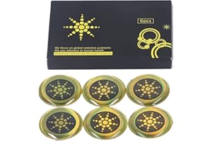 HYUDUO 6 Pegatinas que Absorben EMF con Iones Minerales y Negativos para Teléfono Móvil, Portátil, Microondas, Horno y Más