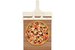 ETIEVORT Sliding Pizza Peel (2025NEW), Pala Pizza Scorrevole,Pala per pizza scorrevole,Pala per pizza antiaderente con manico scorrevole